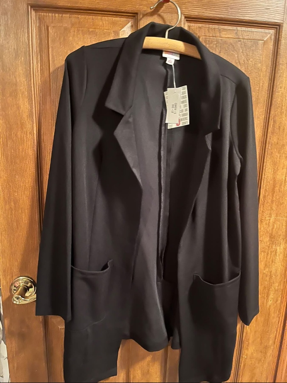 LuLaRoe Black Women's Open-Front Blazer Jacket